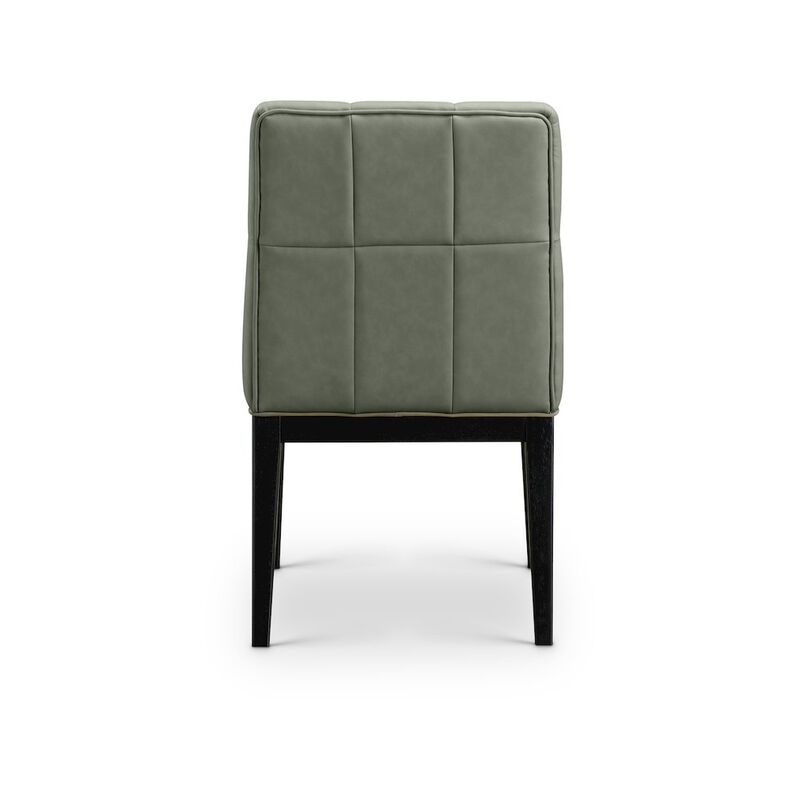 Meridian Furniture Adrian Green Vegan Leather Dining Side Chair, Set of 2