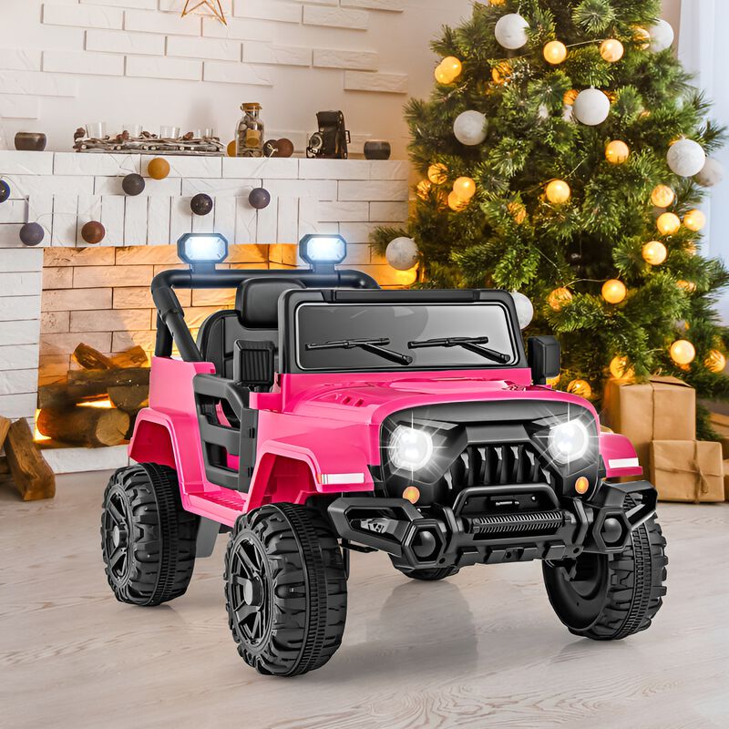 Kids 12V Ride On Truck with Threaded Wheels Remote Control and 3 Speed Modes image number 4