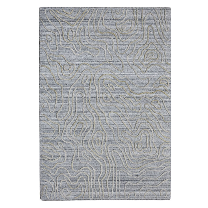 RUGSOTIC CARPETS HAND WOVEN FLAT WEAVE KILIM POLYESTER ECO-FRIENDLY AREA RUGS  - Rectangle Shape, Abstract Modern Design, Low Pile  Handmade Area Rugs (DP0003)