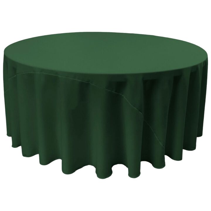 Polyester Poplin Round Tablecloth 132 Inch for Banquet and Dining Tables