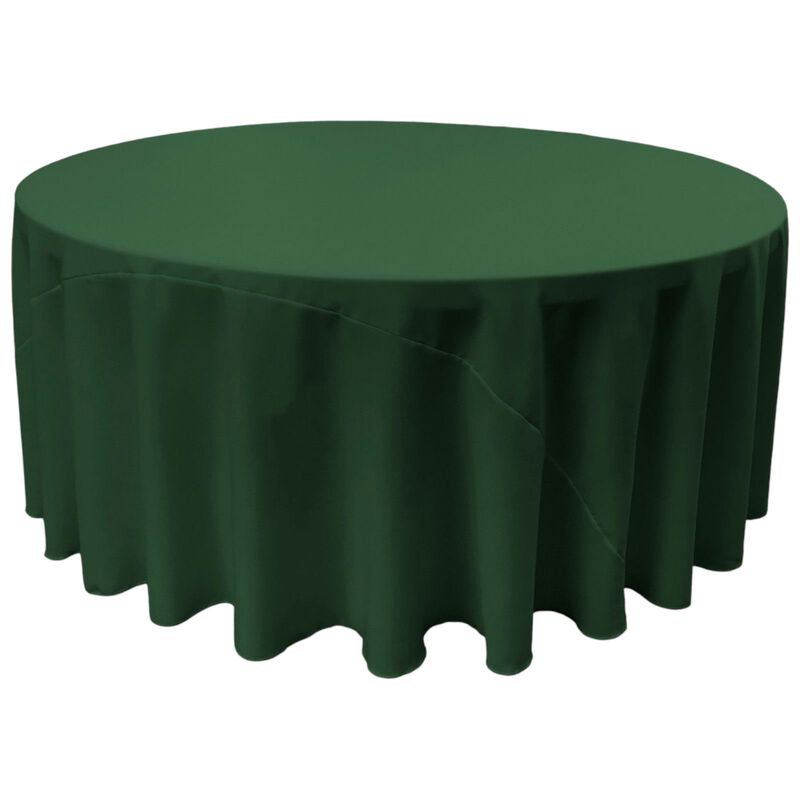 Polyester Poplin Round Tablecloth 132 Inch for Banquet and Dining Tables image number 0