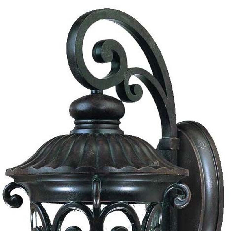 Hivvago Naples 3-Light Marbelized Mahogany Wall Light