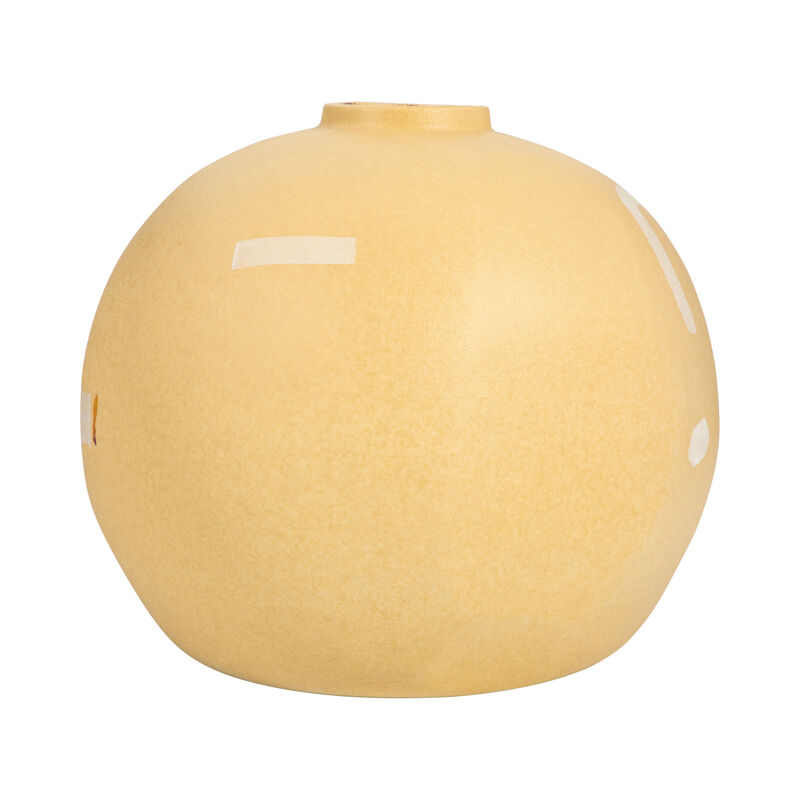 9" Aztec Vase, Mustard image number 3
