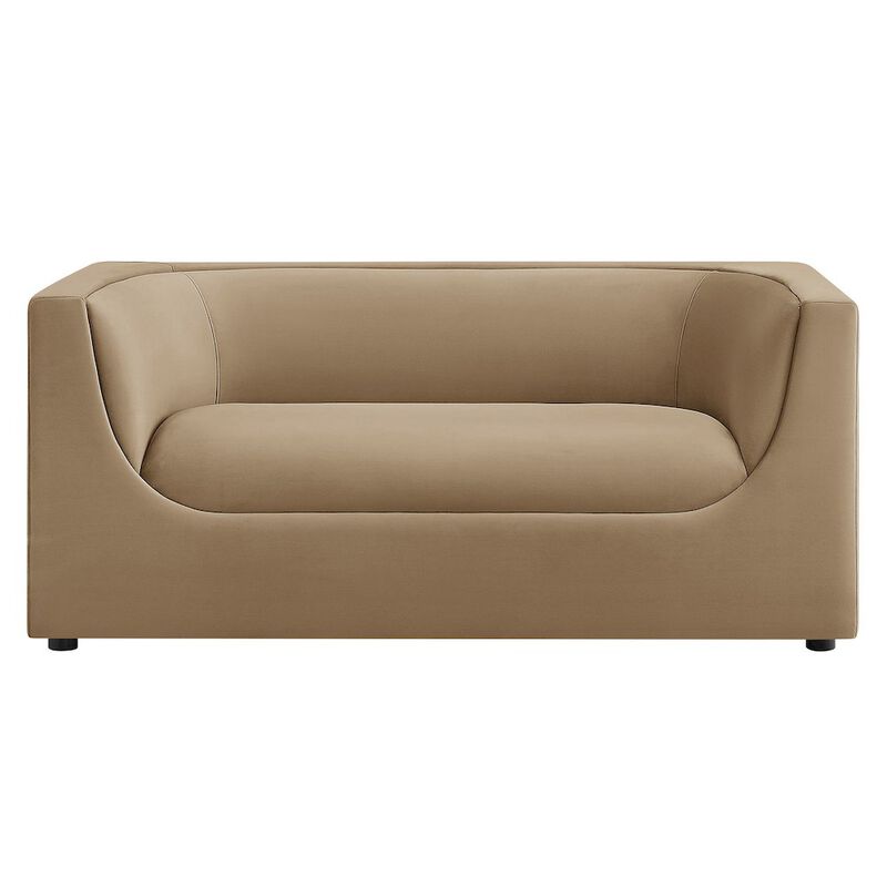 Hilda 67" Curved Back Performance Velvet Loveseat image number 5