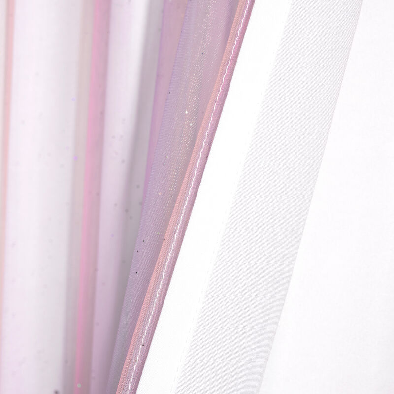 Lush Décor Rainbow Sheer Rod Pocket With Lining Window Curtain Panel