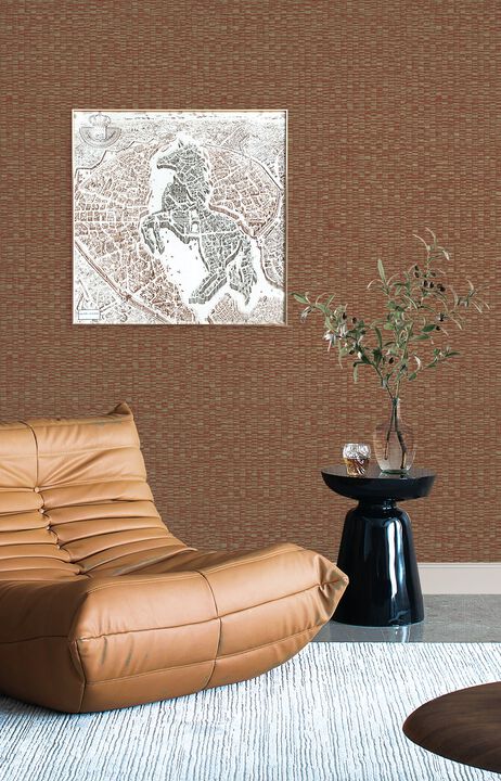 Designer Colors Orange Staggered Stripe Wallpaper DC30031