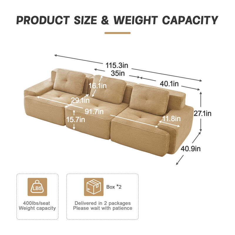 Tarvde Modern Modular Sectional Sofa image number 9