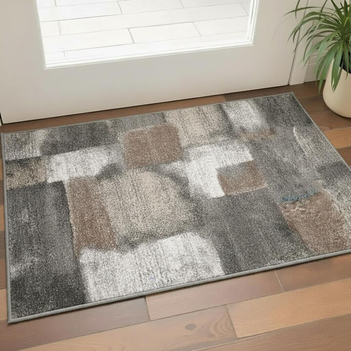 HomeRoots Abstract Area Rug