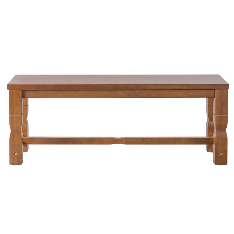 6 Piece Extendable Dining Set with Bench and Chairs solid wood dining set for kitchen dining room, rectangular dining table set with leaves image number 6