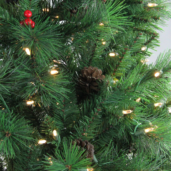 7.5' Pre-Lit Full Denali Mixed Pine Artificial Christmas Tree - Dual LED Lights