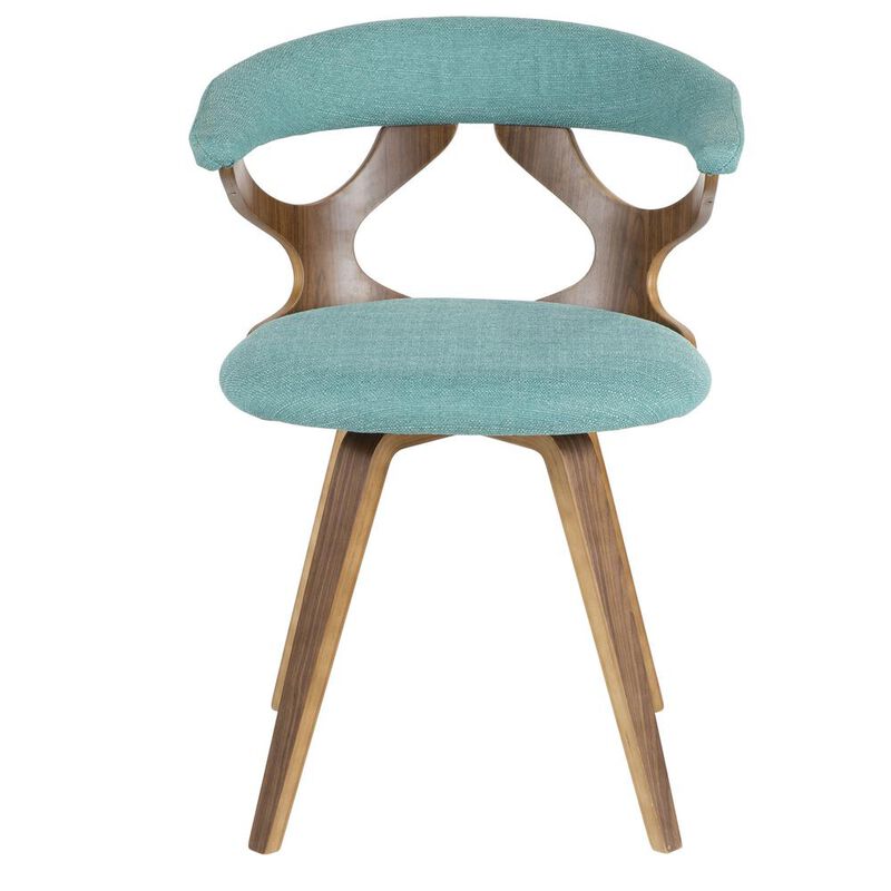 LumiSource Walnut, Teal Gardenia Chair