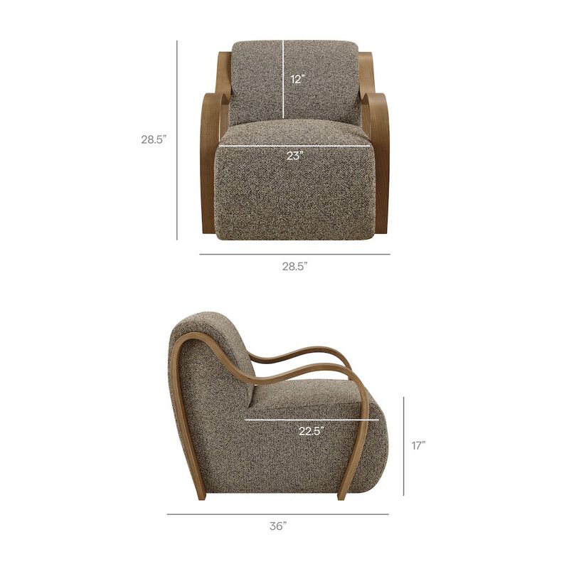 Atrium Lattice Boucle Accent Armchair image number 1