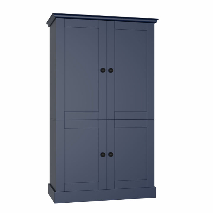 Merax Extra-Large Storage Cabinet with 6 Wine Racks, 3 Drawers, Adjustable Shelves