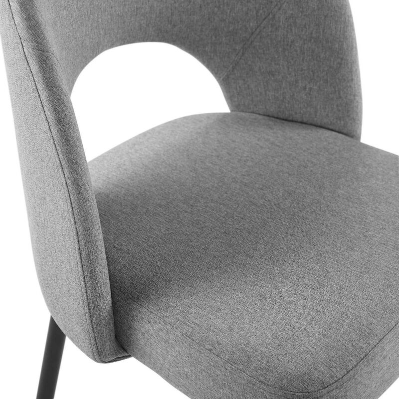 Rouse Dining Side Chair Upholstered Fabric Set of 2-Benzara image number 5