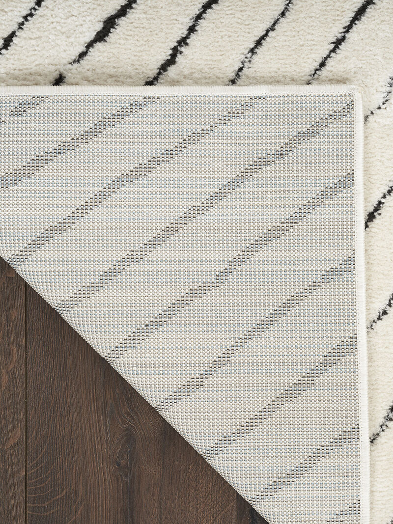 Modern Comfort MNC01 Ivory/Black 2'2" x 6' Rug image number 1