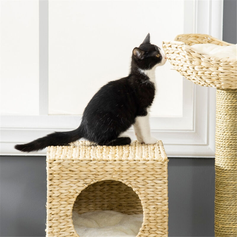 Multi-Level Cat Tree Tower with Scratching Posts, Condos & Perches for Indoor Cats