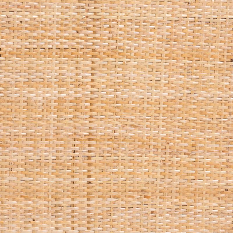 bali & pari Maryland Modern Bohemian Natural Rattan and Acacia Wood 2-Piece Dining Chair Set