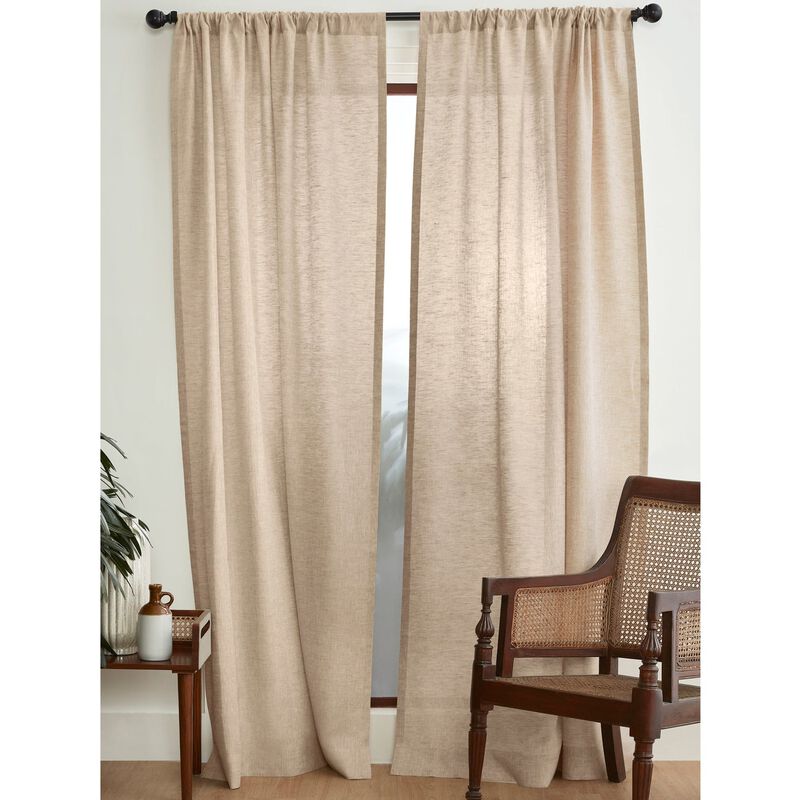 Solino Home 100% Pure Linen Curtain - Linen Curtain