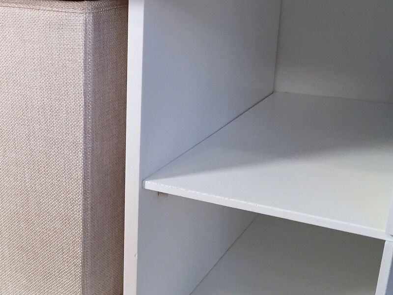 Solid Wood Hall Tree Entryway Bench with 1 Bin & 8 Pair Shoe Dividers