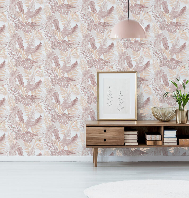 Nell Blush Tropical Wallpaper image number 2