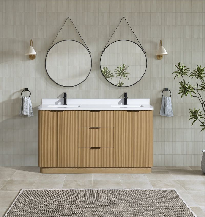 Calamigo 60" Bathroom Vanity Oak image number 4