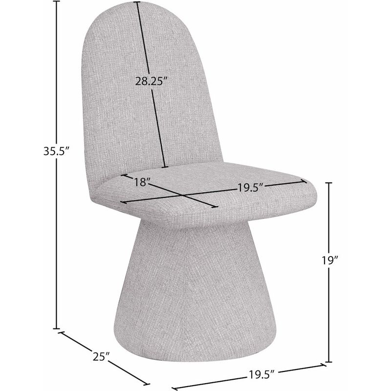 Meridian Furniture Renuar Grey Dining Chair, Set of 2