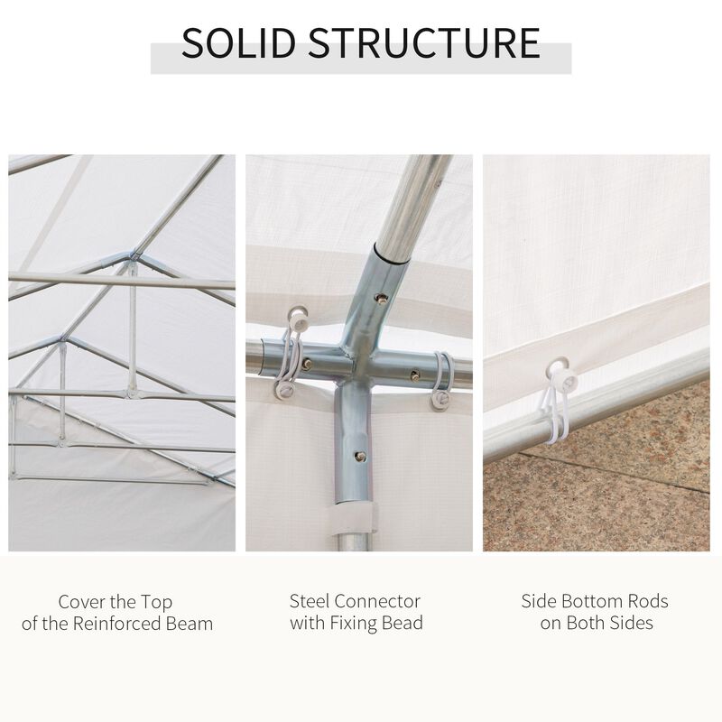 Elegant Outdoor Venue: 20x32ft White Party Tent with Removable Walls