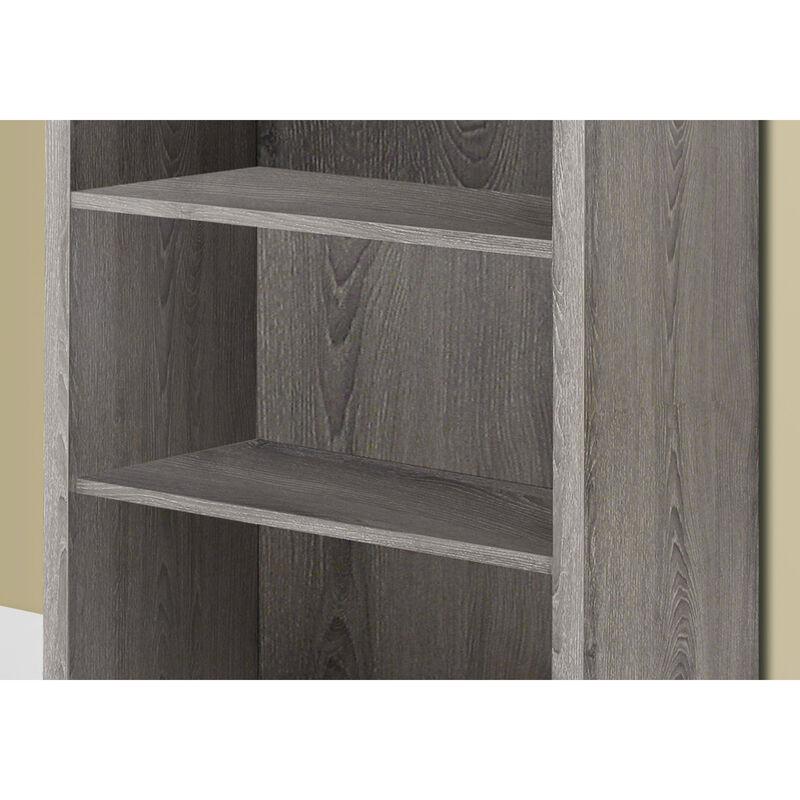Monarch Specialties I 7060 Bookshelf, Bookcase, Etagere, 5 Tier, 48"H, Office, Bedroom, Laminate, Brown, Contemporary, Modern