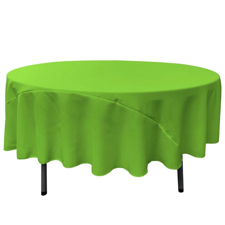 Round Polyester Poplin Tablecloth for Weddings, Parties and Banquet Use