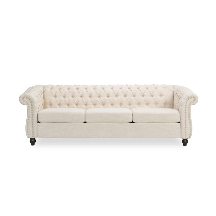 Christopher Knight Home Parksley Contemporary Tufted Chesterfield 3 Seater Sofa