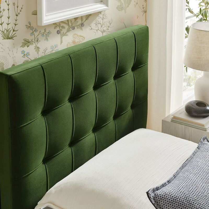 Lily Stain-Resistant Performance Velvet Twin Size Headboard image number 7