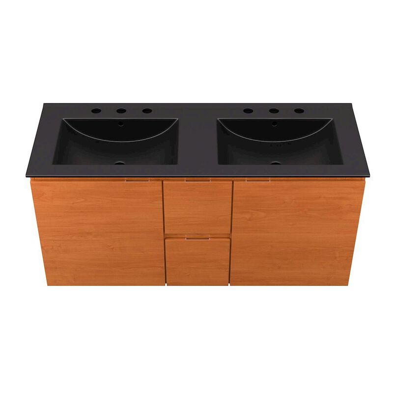 Scenic 48" Double Wall-Mount Bathroom Vanity image number 4