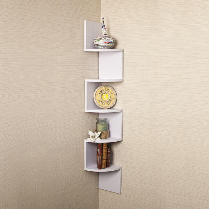 Large Laminated Corner Wall Mount Shelf