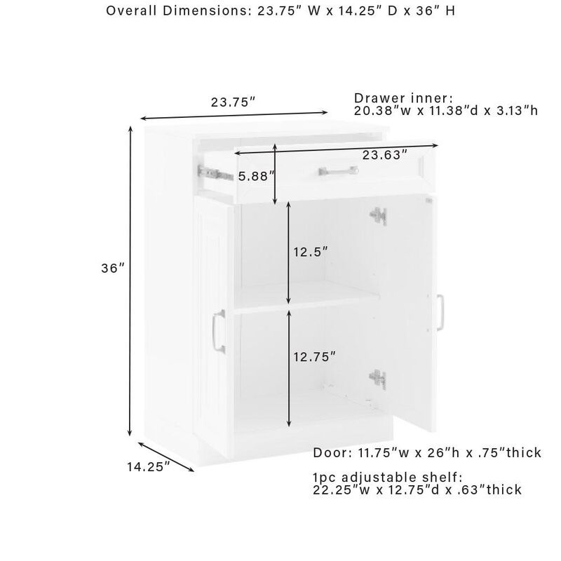 Stanton Storage Cabinet White