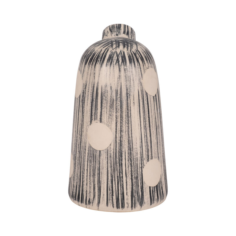 11" Striped Polka Dot Vase image number 4