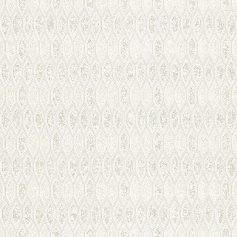 Damour Cream Hexagon Ogee Wallpaper image number 0