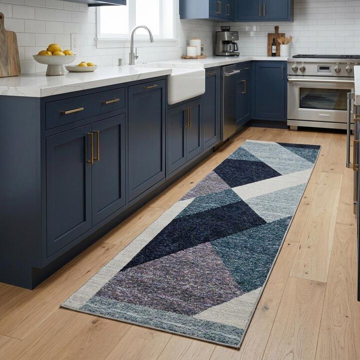 HomeRoots Geometric Runner Rug