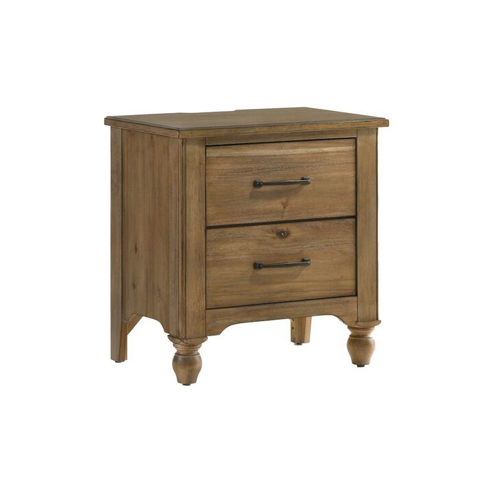 Westwood Design Highland Wood Night Stand With Recharging Outlet In Sand Dune