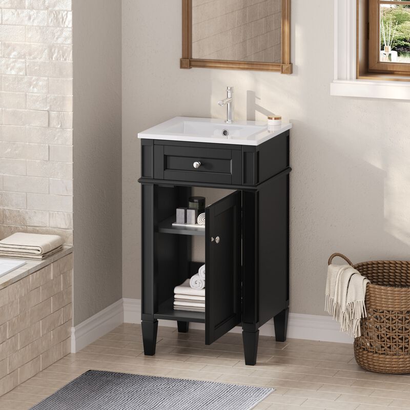 Freestanding Single Bathroom Vanity Set image number 3