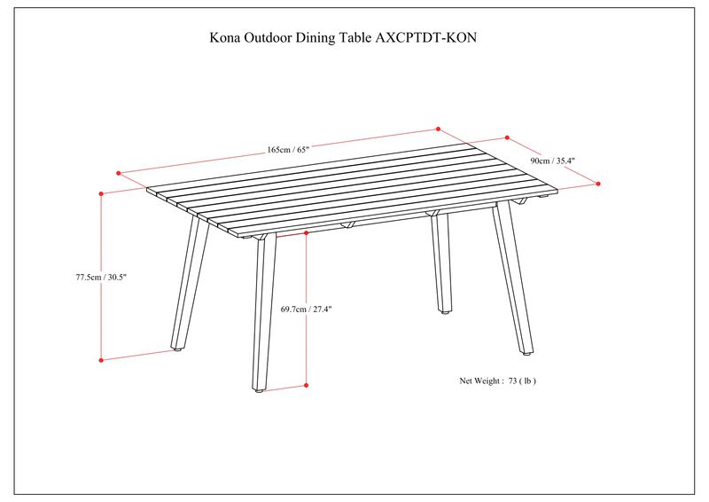 Kona Outdoor Dining Table image number 9