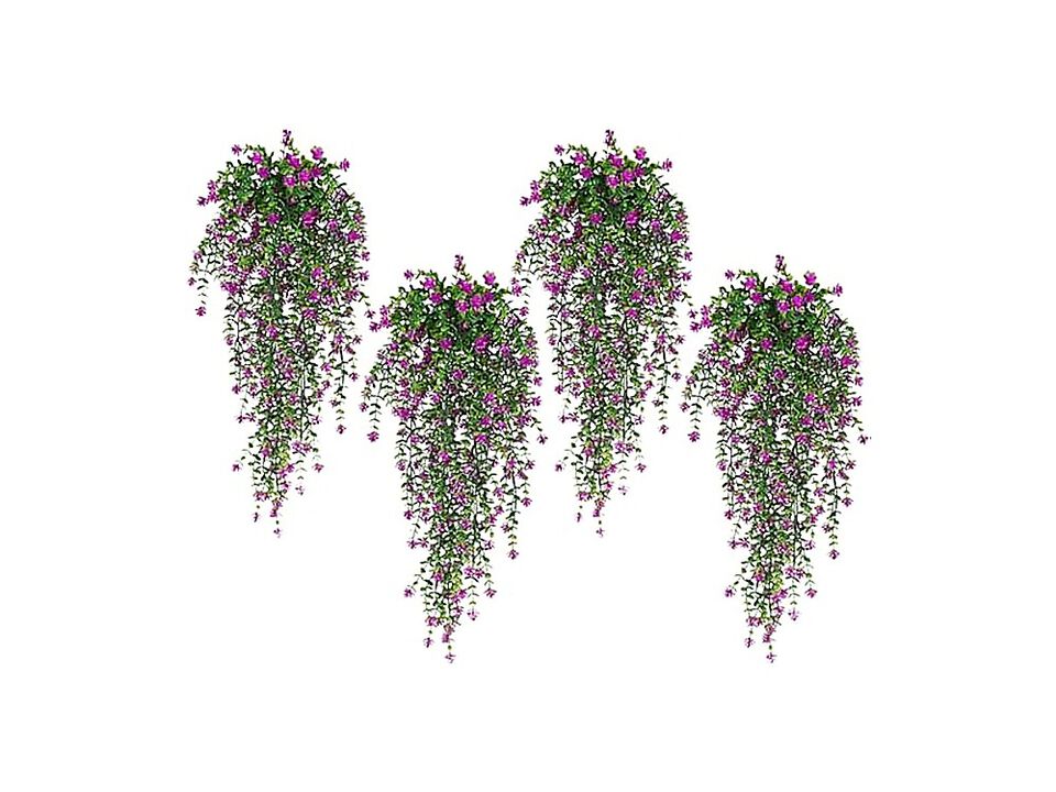 Faux Hanging Plant 4 Pack Vines Plants Indoor Realistic Artificial Fake Small