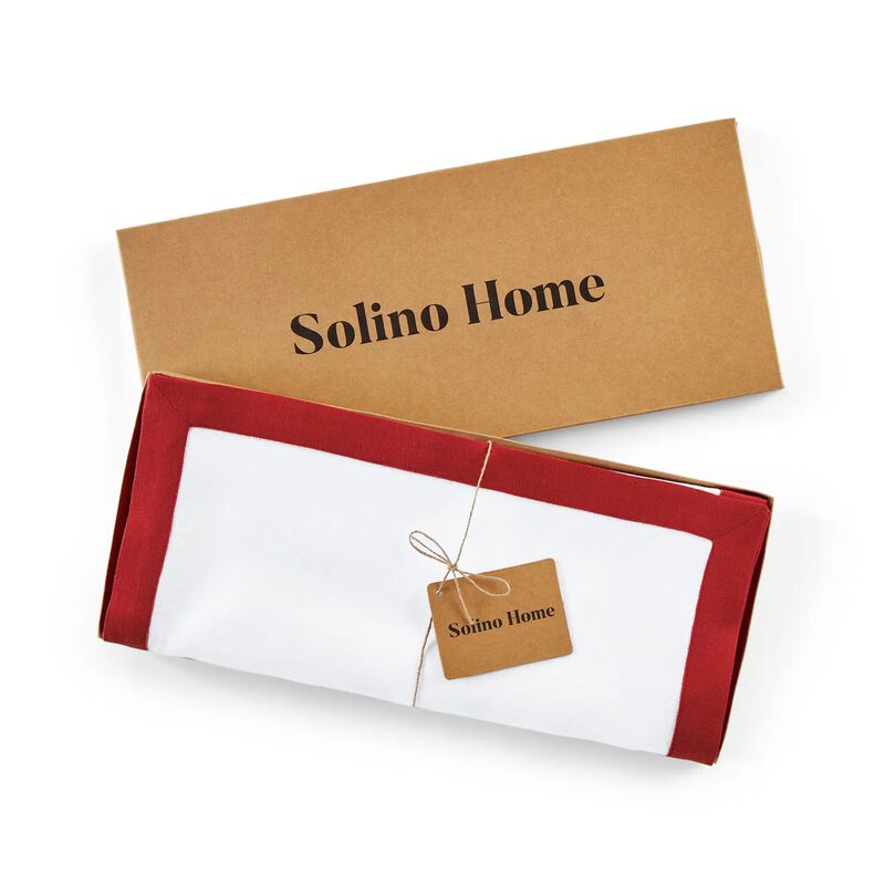 Solino Home Classic 100% Linen Table Runner &ndash; Handcrafted, Machine Washable, Perfect for Holiday and Everyday Dining