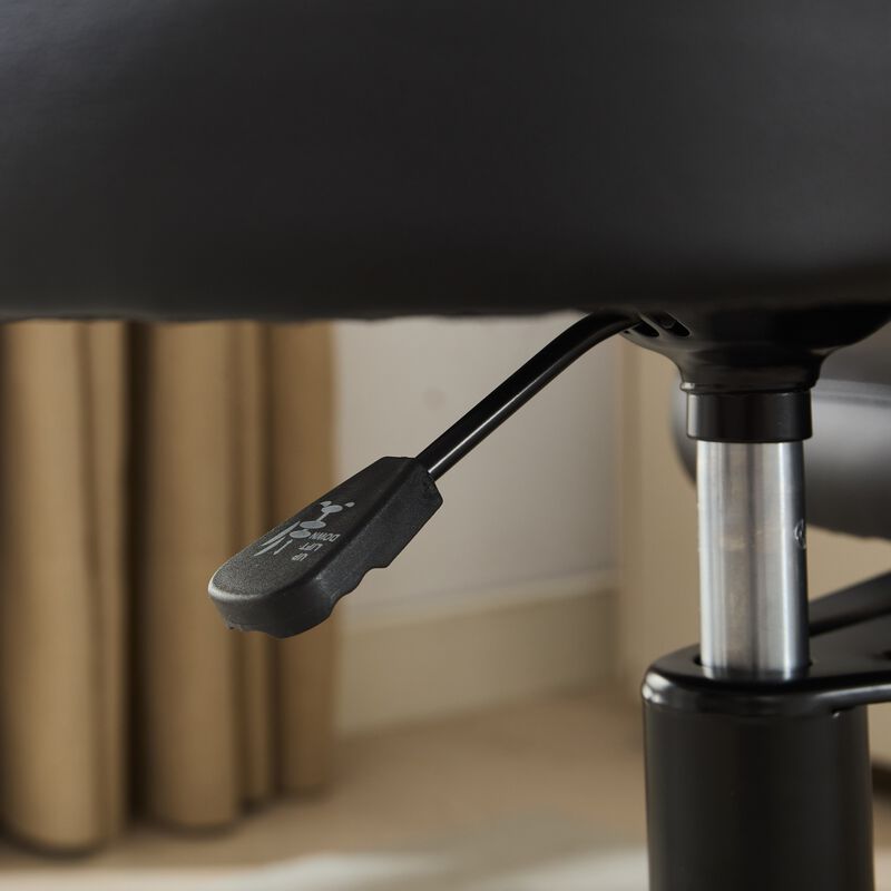 Cross Legged Chair with Wheels, Criss Cross Desk Chair with Lumbar Support and Adjustable Stool image number 7