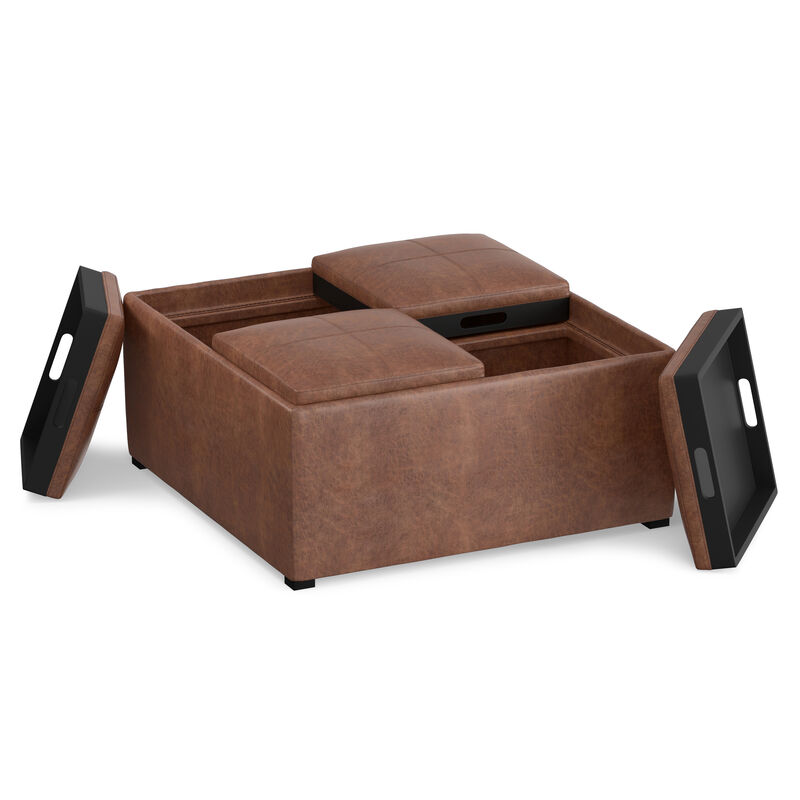 Avalon Square Coffee Table Storage Ottoman