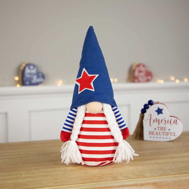 10.5" Americana Girl 4th of July Patriotic Gnome image number 1