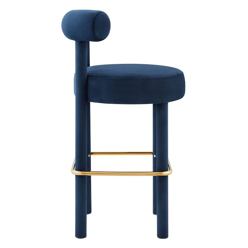 Toulouse Performance Velvet Bar Stool Set of 2 image number 4