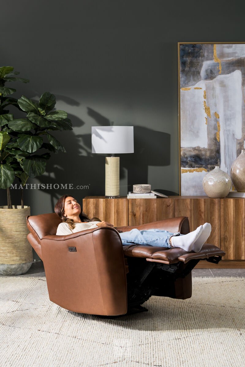 Oslo Zero Gravity Power Recliner in Brown image number 12