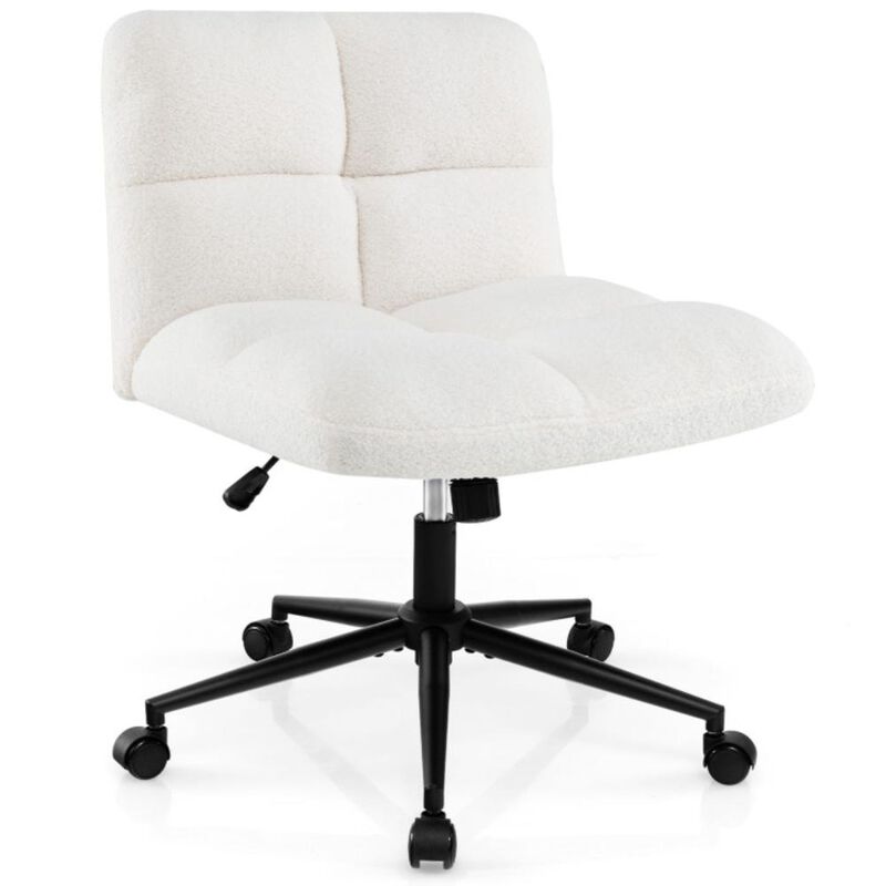 Hivvago Cross Legged Chair with Wheels with Padded Seat Adjustable Height for Bedroom Study