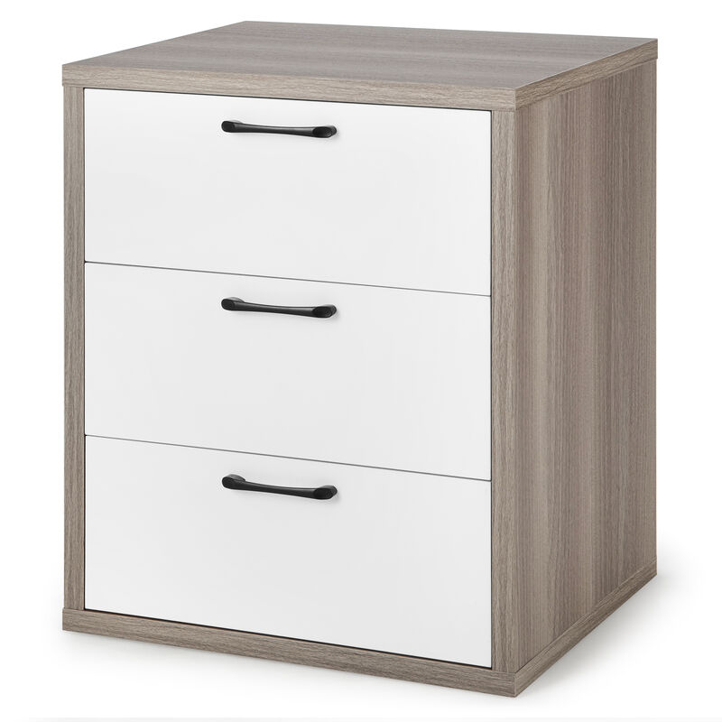 3 Slide-Out Drawer Modern Dresser with Wide Storage Space for Bedroom or Living Room Organization