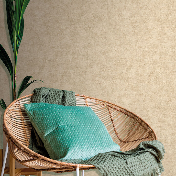 Pampas Plain Brushed Texture Wallpaper